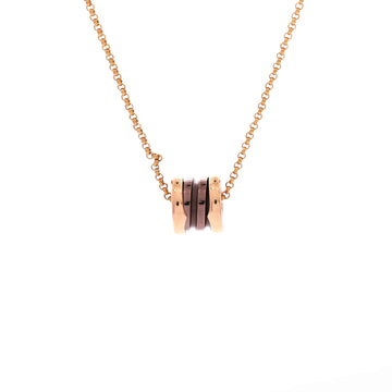 Bvlgari B.Zero1 Pendant Necklace 18k Rose Gold and Metal Mini