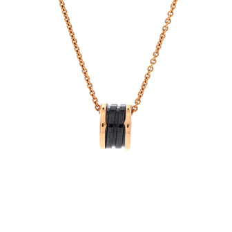 Bvlgari B.Zero1 Pendant Necklace 18K Rose Gold and Ceramic