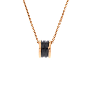 Bvlgari B.Zero1 Pendant Necklace 18K Rose Gold and Ceramic