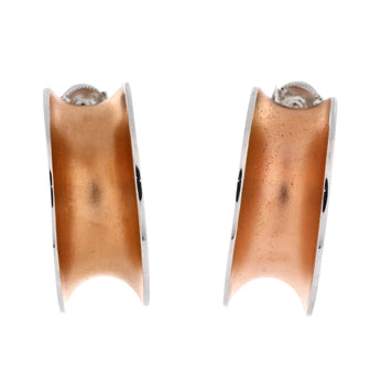 Hermes Reponse Earrings Sterling Silver and Vermeil Very Large