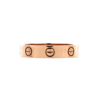 Cartier Love Wedding Band 1 Diamond Ring 18K Rose Gold with Diamond