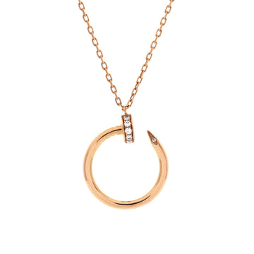 Cartier Juste un Clou Pendant Necklace 18K Rose Gold with Diamonds