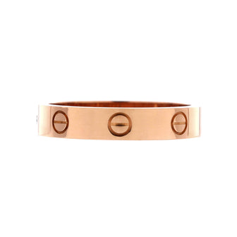 Cartier Love Wedding Band 1 Diamond Ring 18K Rose Gold with Diamond
