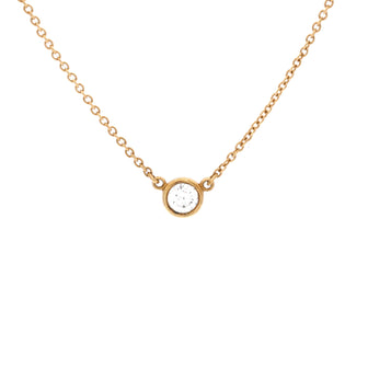 Tiffany & Co. Elsa Peretti Diamonds By The Yard Pendant Necklace 18K Yellow Gold and Diamond 0.10-0.19CT