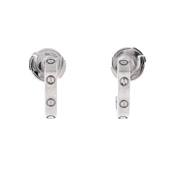 Cartier Love Hoop Earrings 18K White Gold Small