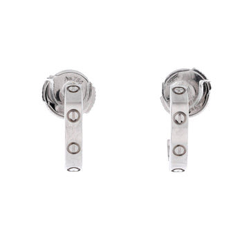 Cartier Love Hoop Earrings 18K White Gold Small