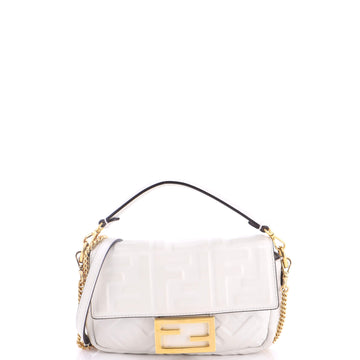 Fendi Baguette NM Bag Zucca Embossed Leather Mini
