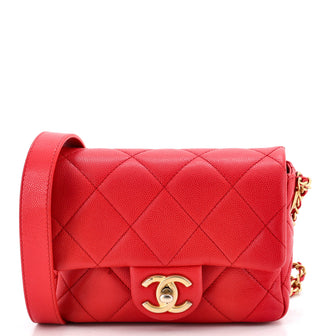 Chanel Twist Your Buttons Flap Bag Quilted Caviar Mini