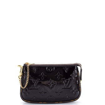 Louis Vuitton Pochette Accessoires Monogram Vernis with Monogram Canvas Mini