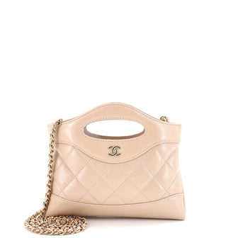 Chanel 31 Shopping Bag Clutch with Chain Quilted Lambskin Small
