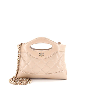Chanel 31 Shopping Bag Clutch with Chain Quilted Lambskin Small