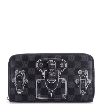 Louis Vuitton Zippy Organizer Limited Edition Trunks and Locks Damier Graphite
