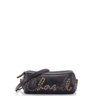 Chanel Chain Signe Bowling Bag Calfskin Small