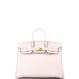 Hermes Birkin Handbag Light Togo with Gold Hardware 25