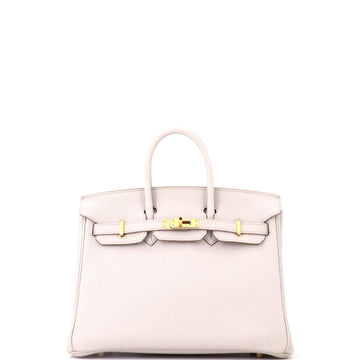 Hermes Birkin Handbag Light Togo with Gold Hardware 25