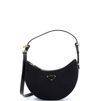 Prada Arque Half Moon Hobo Tessuto Small
