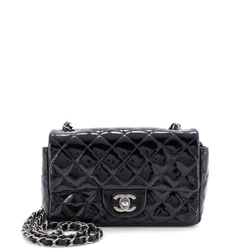 Chanel Classic Single Flap Bag Quilted Patent Mini
