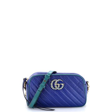 GG Marmont Shoulder Bag Diagonal Quilted Leather Small