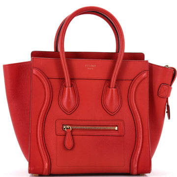 Celine Luggage Bag Grainy Leather Micro