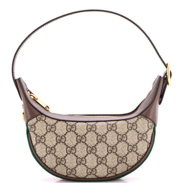 Gucci Ophidia Half Moon Bag GG Coated Canvas Mini