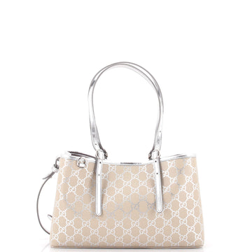 Gucci Emblem Tote GG Coated Canvas Small