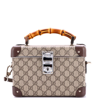 Gucci Bamboo Globe-Trotter Vanity Case GG Coated Canvas