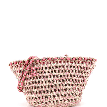 Chanel CC Charm Chain Shopping Tote Crochet Small