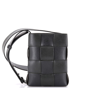 Bottega Veneta Cassette Phone Holder Crossbody Bag Maxi Intrecciato Leather