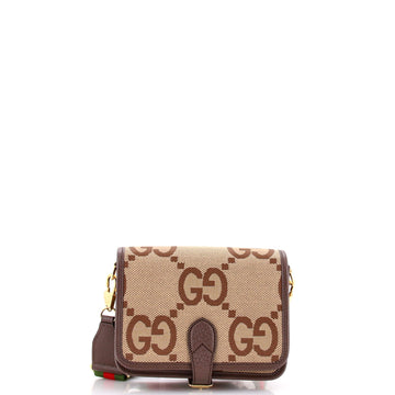 Gucci Buckle Messenger Bag Jumbo GG Canvas Small