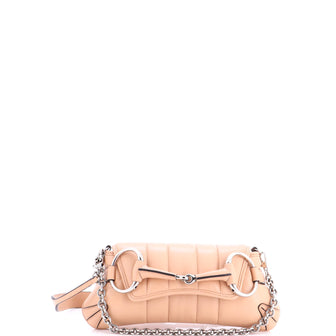 Gucci Horsebit Chain Shoulder Bag Vertical Quilted Leather Small