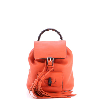 Gucci Bamboo Tassel Backpack Leather Mini