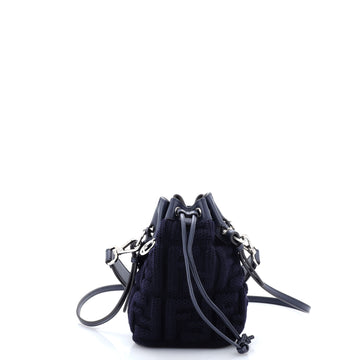 Fendi Mon Tresor Bucket Bag Zucca Knit with Leather Mini