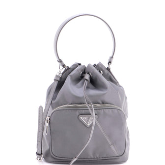 Prada Drawstring Bucket Bag Re-Nylon Small