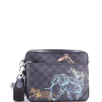 Louis Vuitton Trio Messenger Bag Limited Edition Wild Animals Damier Graphite