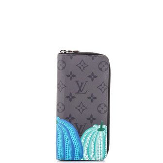 Louis Vuitton Zippy Wallet Yayoi Kusama Pumpkins Reverse Monogram Eclipse Canvas Vertical