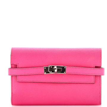 Hermes Kelly Trifold Wallet Chevre Mysore Medium