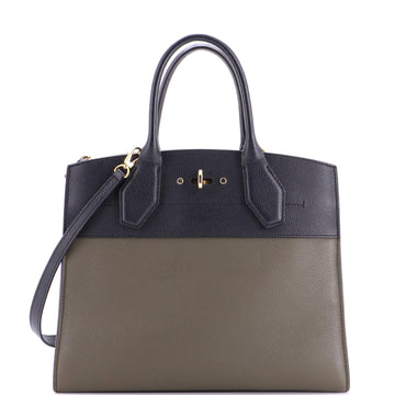 Louis Vuitton City Steamer Handbag Leather MM