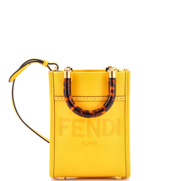 Fendi Sunshine Shopper Tote Leather Mini