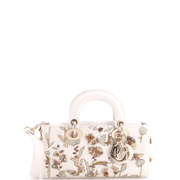 Christian Dior Lady D-Joy Bag Floral Embroidered Leather Small