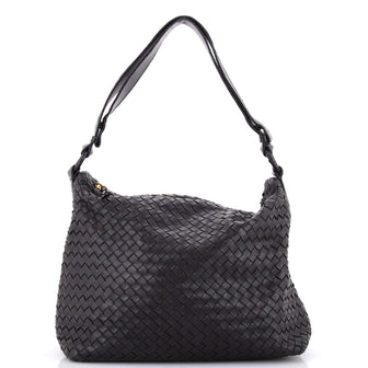 Bottega Veneta Zip Shoulder Bag Intrecciato Nappa Large