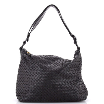Bottega Veneta Zip Shoulder Bag Intrecciato Nappa Large