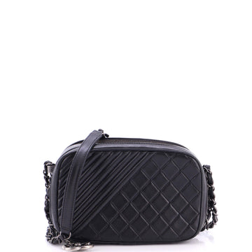 Chanel Coco Boy Camera Bag Quilted Leather Small