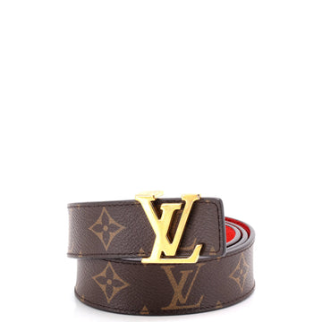 Louis Vuitton LV Initiales Reversible Belt Monogram Canvas and Leather Thin