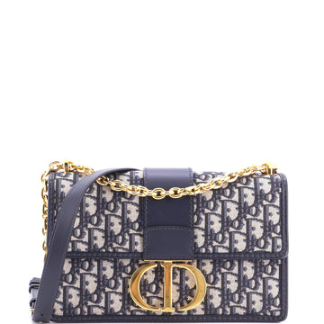 Christian Dior 30 Montaigne Chain Flap Bag Oblique Canvas East West