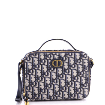 Christian Dior 30 Montaigne Convertible Top Handle Box Bag Oblique Canvas