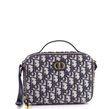 Christian Dior 30 Montaigne Convertible Top Handle Box Bag Oblique Canvas