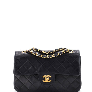 Chanel Vintage Classic Double Flap Bag Quilted Lambskin Small