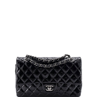 Chanel Classic Double Flap Bag Quilted Patent Medium