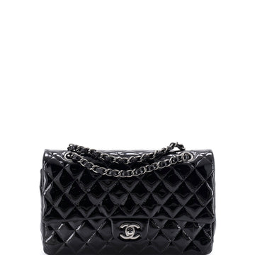 Chanel Classic Double Flap Bag Quilted Patent Medium
