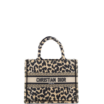 Christian Dior Book Tote Embroidered Canvas Small